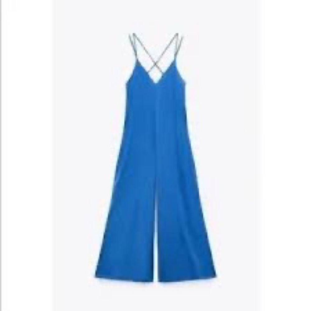 Zara Vibrant Blue Strappy Jumpsuit